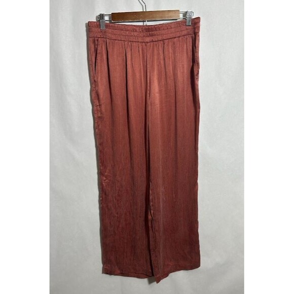 NWT Soft Surroundings Straight Leg Pull On Pants PM Petite Cupro Rayon Pink NEW - Picture 2 of 8